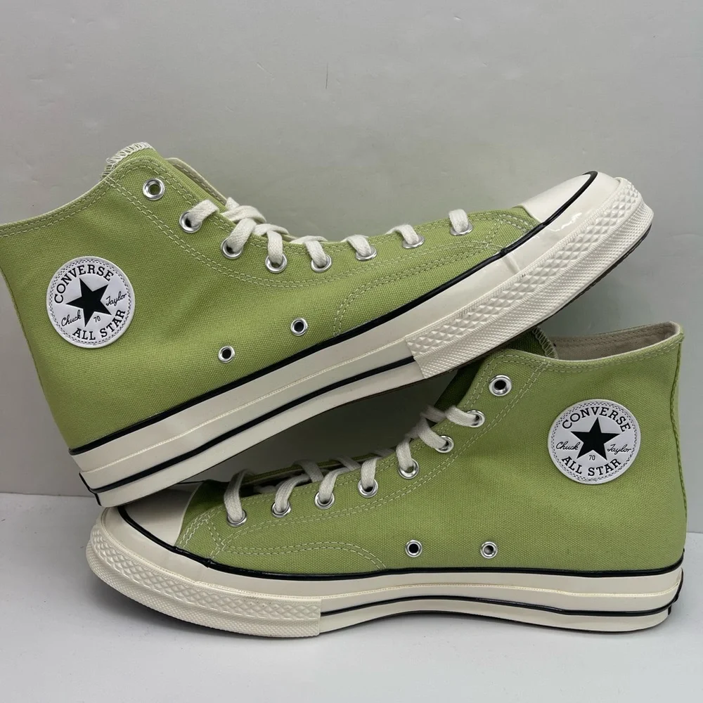 Converse Men’s A04585C CHUCK 70 HI VITALITY GREEN/EGRET/BLCK High Tops Sneakers